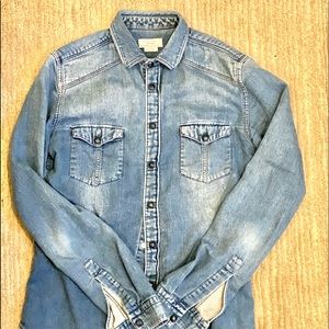 Slim fit Zara Denim long sleeve shirt